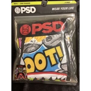 PSD Mens Core Standard Boxer Briefs XL Loot Cash Money Shark Graphic Multicolor